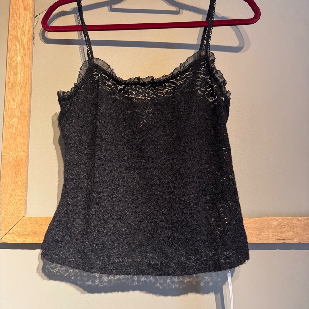 Reformation Black Lace Camisole Top NWT